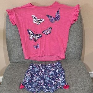 True Craft Pink and Blue Butterfly Kids Matching Set